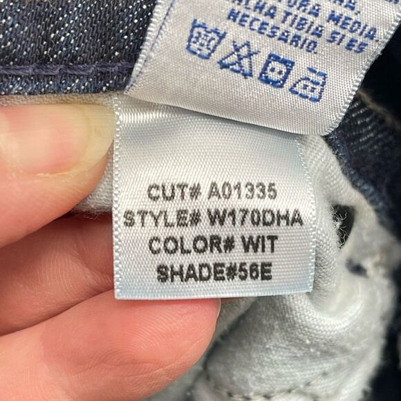 Hudson Women's Cotton Stretch Dark Wash Wide Leg Jeans Blue Collin flap 27 - Picture 4 of 15